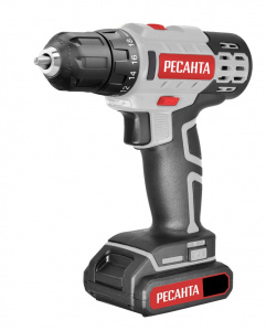 Изображение Дрель-шуруповерт аккумуляторная Ресанта ДА-50Л2-18А 75/14/9