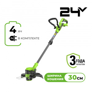 Изображение G24LT301 Триммер аккумуляторный Greenworks 2113207UB