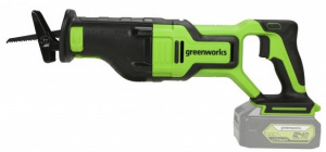 Изображение Пила сабельная аккумуляторная бесщеточная Greenworks GD24SDS1 (1200407)