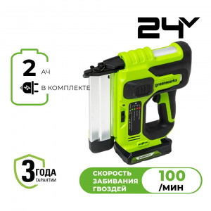 Изображение GD24BN Нейлер аккумуляторный Greenworks 3400707CUA