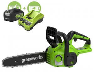 Изображение Цепная пила аккумуляторная Greenworks G24CS25K4 (2007707UB) 