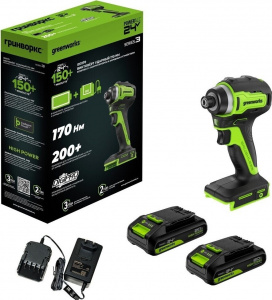 Изображение ID3170 Винтоверт ударный Greenworks 3804907CUC 