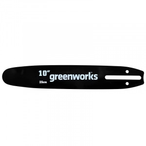 Изображение Шина для пилы Greenworks 25 см(10"). Паз 1,3 мм (0,05"), Шаг 6,35 мм (1/4")  2949207