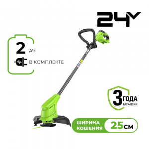 Изображение G24LT251 Триммер аккумуляторный Greenworks, 2113307SA