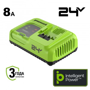 Изображение Ультрабыстрое зарядное устройство G24C8  Greenworks , 24V, 8A 2958707